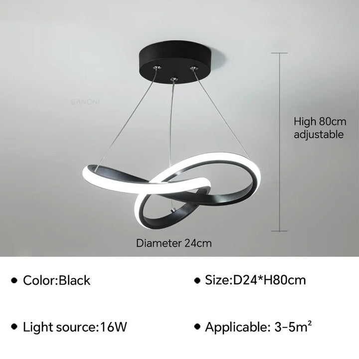 Trèfle - Suspension Scandinave à Anneaux LED