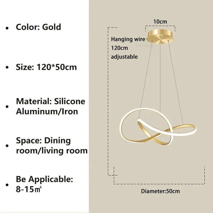 Trèfle - Suspension Scandinave à Anneaux LED