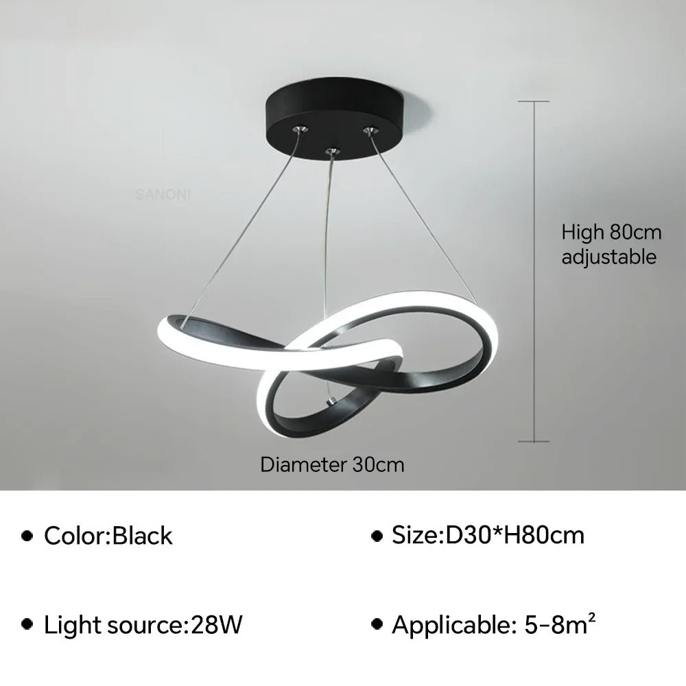 Trèfle - Suspension Scandinave à Anneaux LED