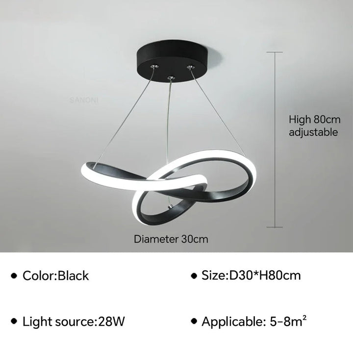 Trèfle - Suspension Scandinave à Anneaux LED