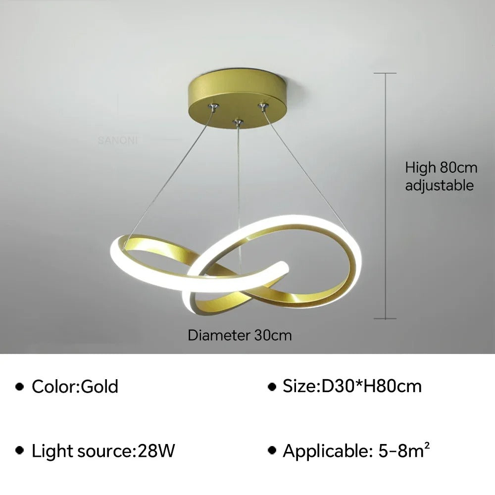 Trèfle - Suspension Scandinave à Anneaux LED