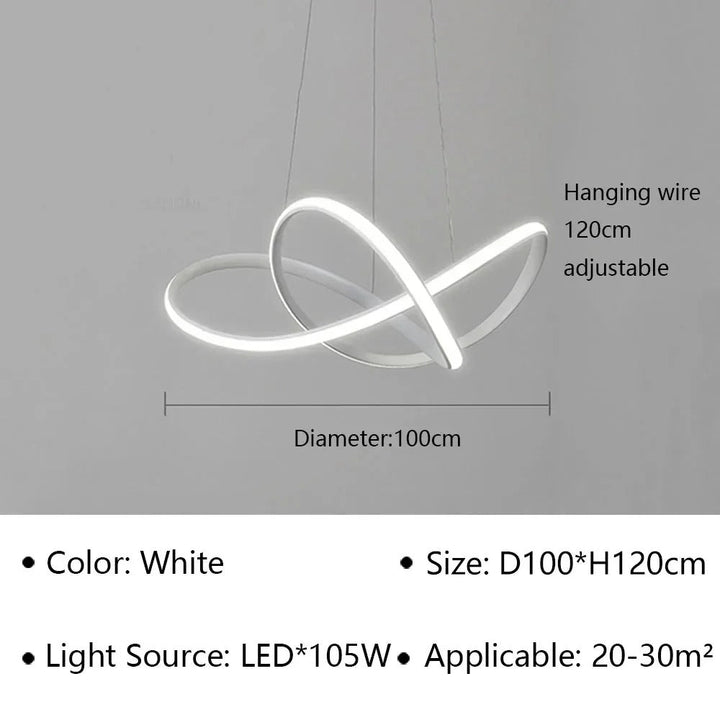 Trèfle - Suspension Scandinave à Anneaux LED