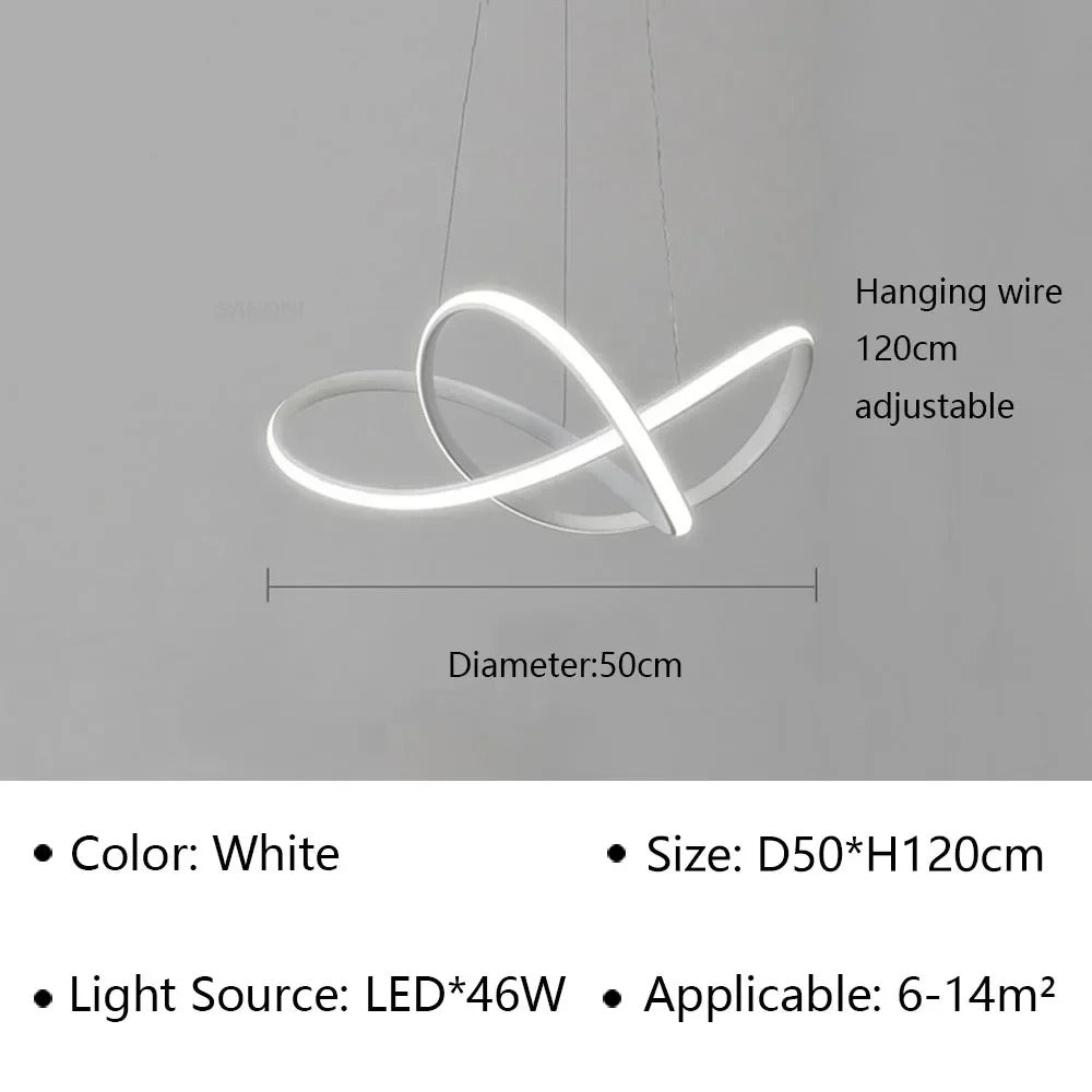 Trèfle - Suspension Scandinave à Anneaux LED