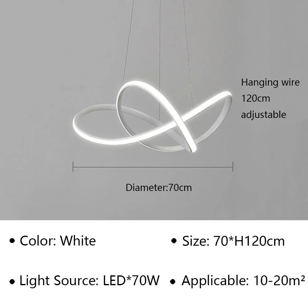 Trèfle - Suspension Scandinave à Anneaux LED