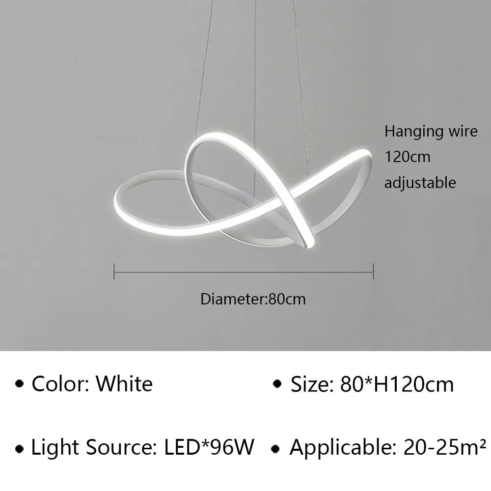 Trèfle - Suspension Scandinave à Anneaux LED