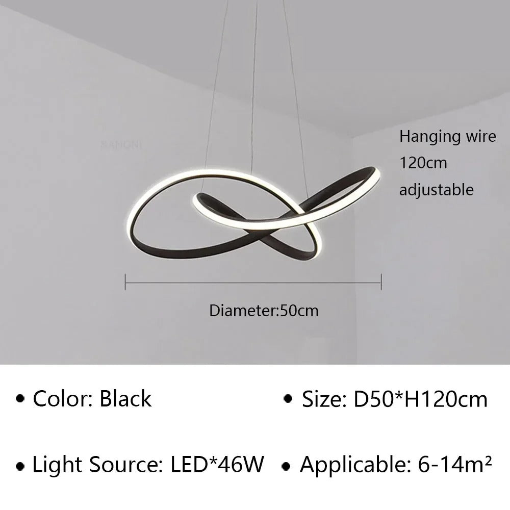 Trèfle - Suspension Scandinave à Anneaux LED