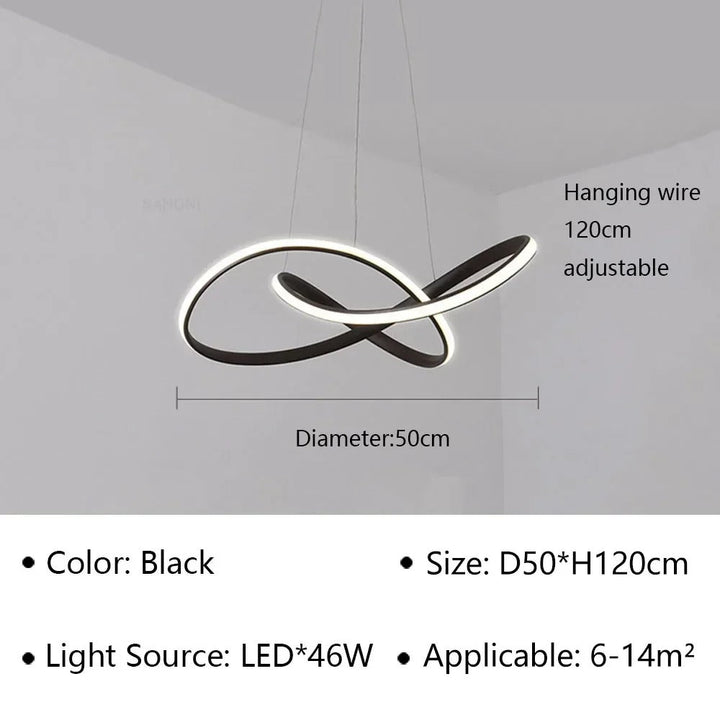Trèfle - Suspension Scandinave à Anneaux LED
