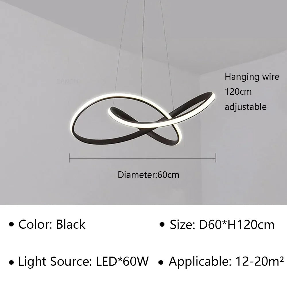 Trèfle - Suspension Scandinave à Anneaux LED