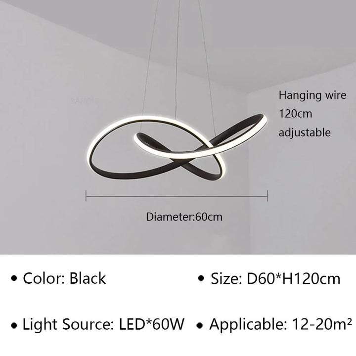 Trèfle - Suspension Scandinave à Anneaux LED