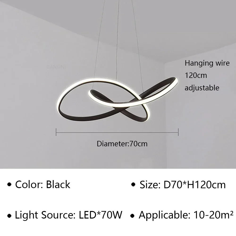 Trèfle - Suspension Scandinave à Anneaux LED