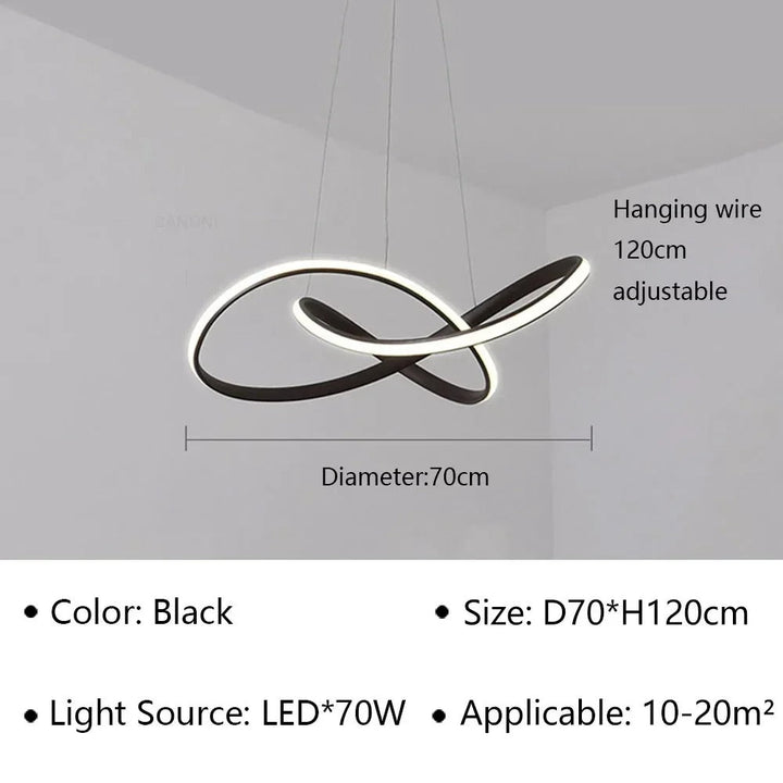 Trèfle - Suspension Scandinave à Anneaux LED