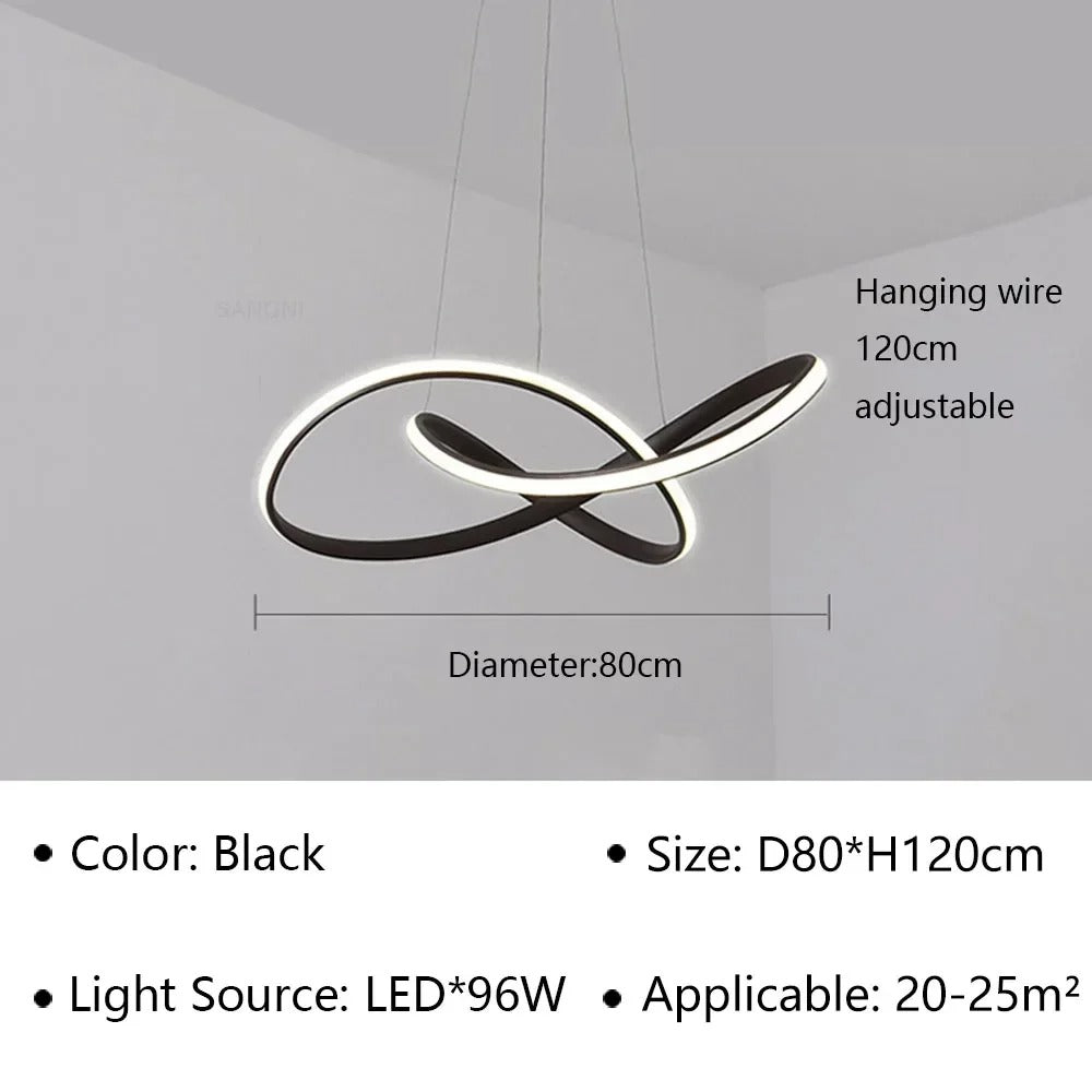 Trèfle - Suspension Scandinave à Anneaux LED